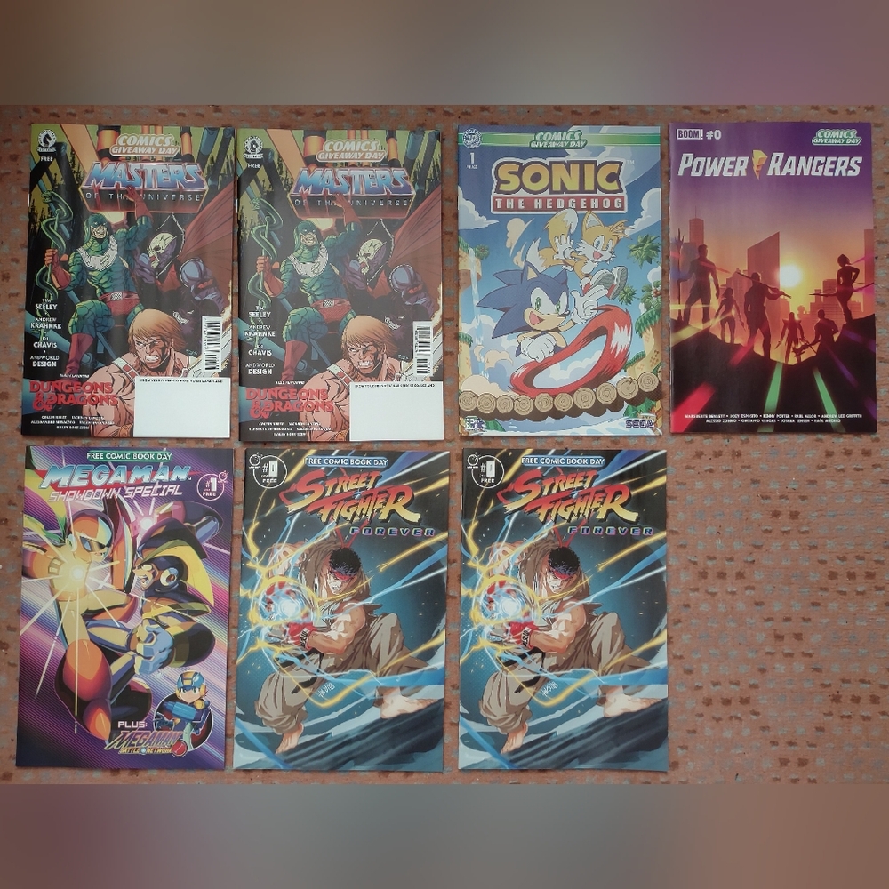 2026 FCBD GAMER & ACTION Lot - Sonic, Street Fighter, Mega Man - 7 Comic Books
